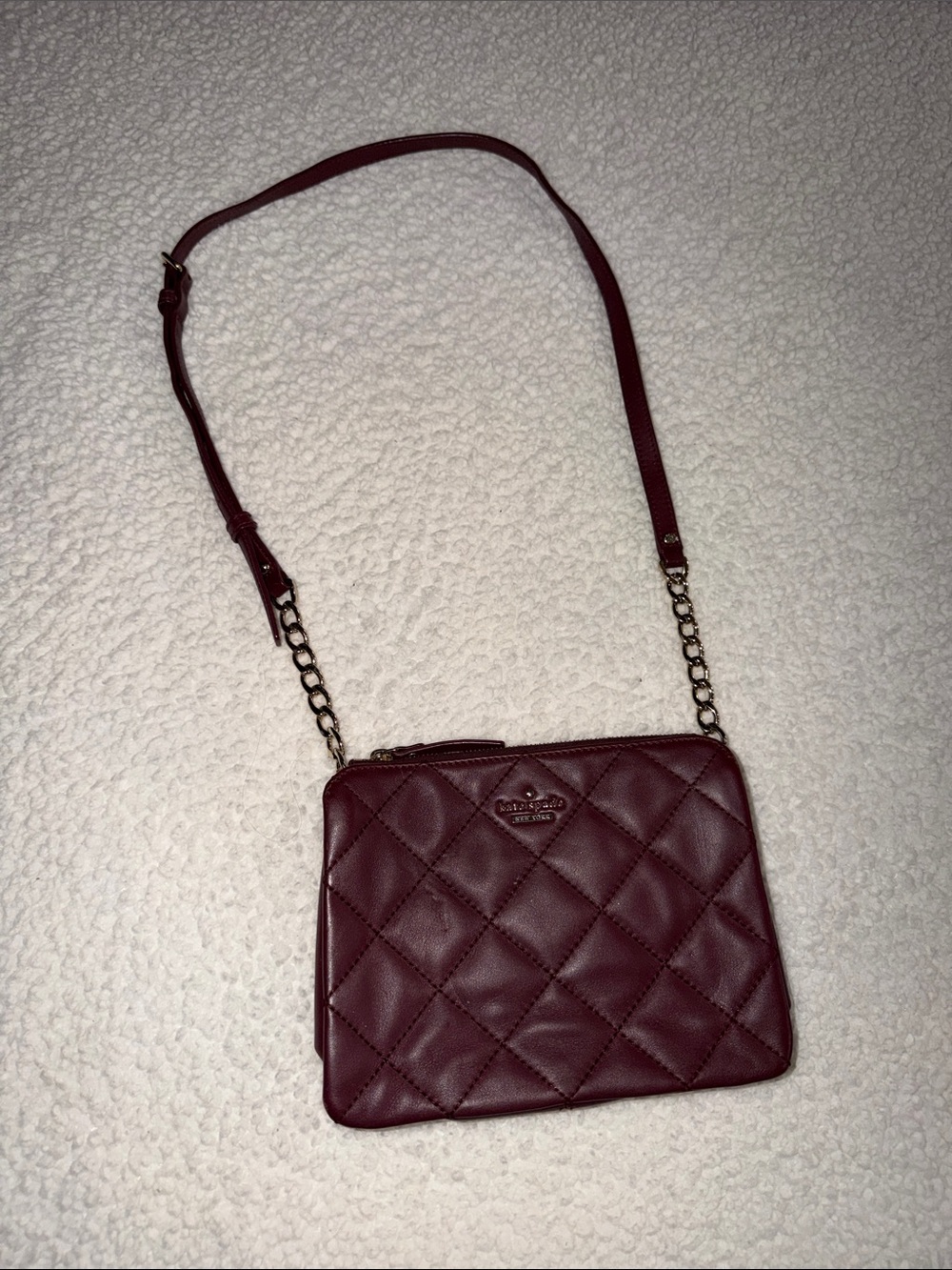 kate spade Quilted Leather Crossbody Bag - Wine
